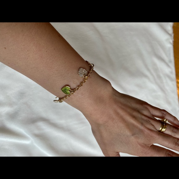 J.Crew - Crystal and gold hearts charm bracelet - Picture 7 of 8